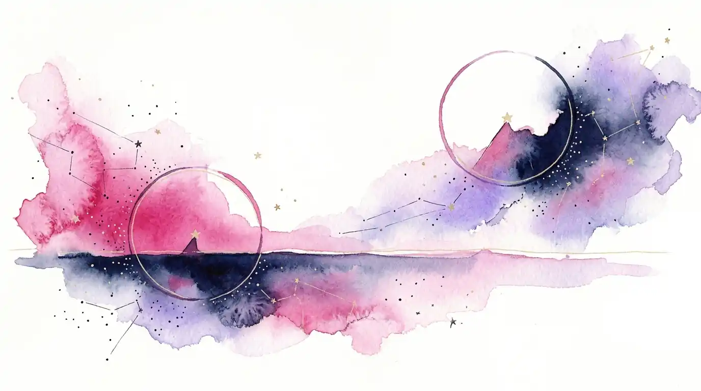 Rising sun watercolor graphic